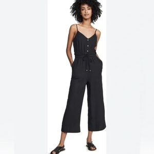 Splendid Crosshatch Paper Bag Waist Jumpsuit